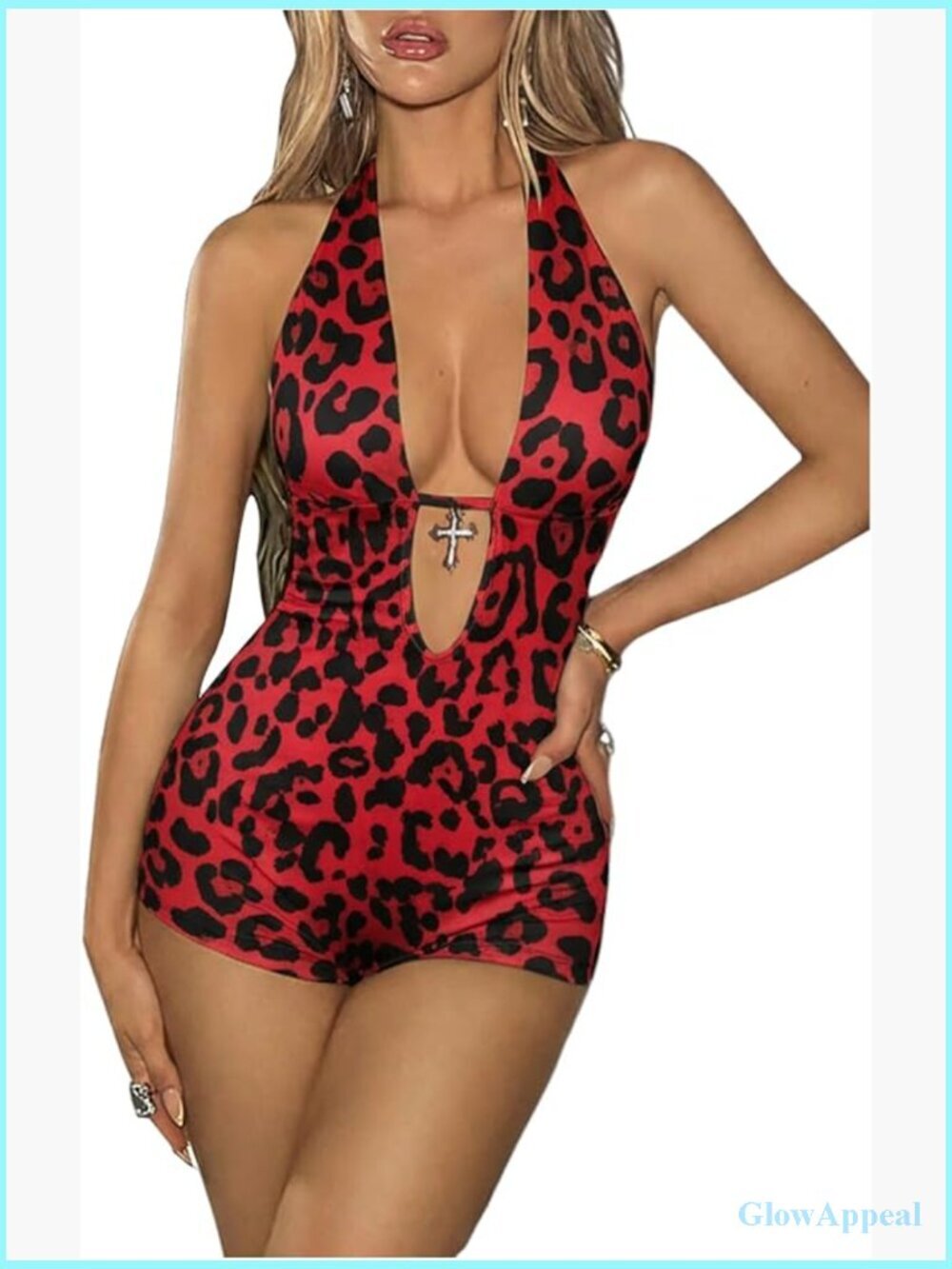 Y2K Halter Backless Jumpsuit Sexy Club Bodycon Romper
